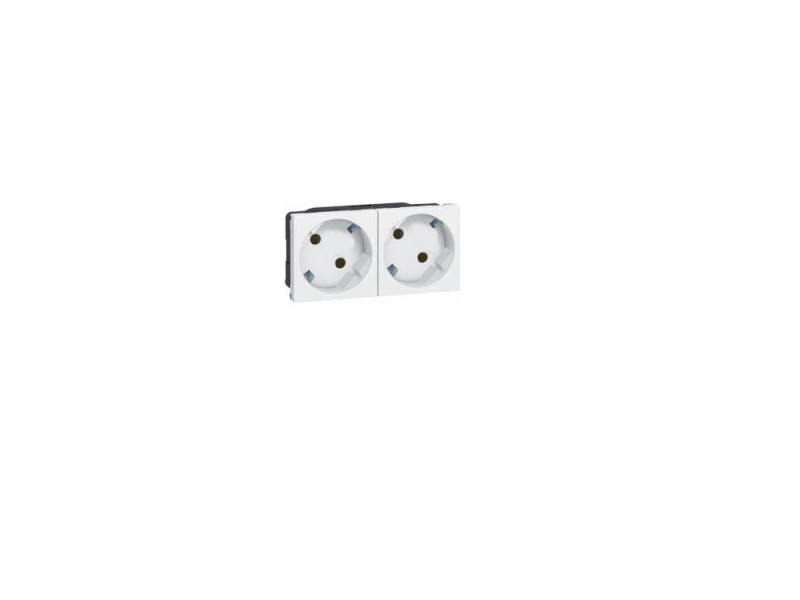 

Розетка Legrand Mosaic 2x2К+З 77252
