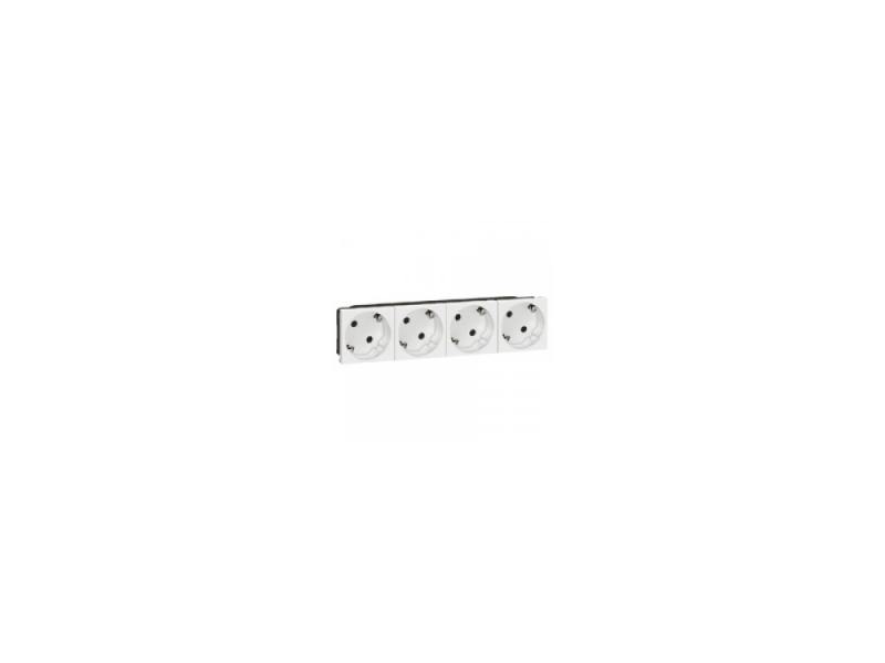 

Розетка Legrand Mosaic 4х2К+З 77254
