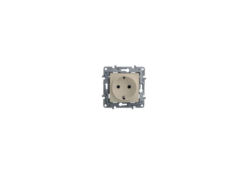 

Розетка Legrand Etika 2К+З с защитными шторками слоновая кость 672322 (723228)