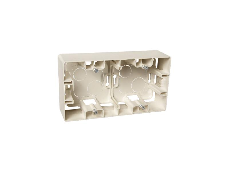 

Коробка накладная Legrand ETIKA 2 поста слоновая кость 672540