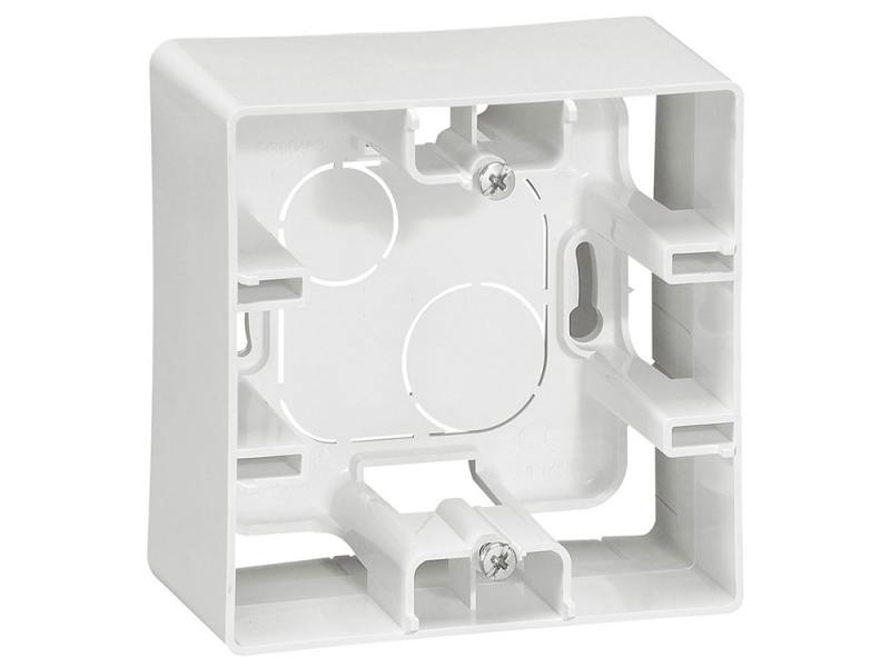 

Коробка накладная Legrand ETIKA 1 пост белый 672510