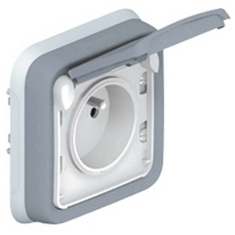 

Розетка Legrand Plexo 2К+З нем. ст.винтовые зажимы серый 69833