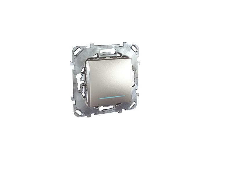 

Выключатель Schneider Electric 1-клавишный с подсветкой алюминий MGU5.201.30NZD