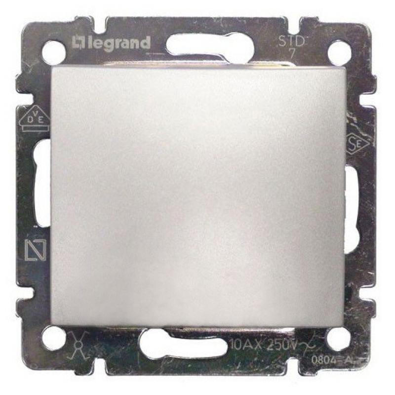 

Переключатель Legrand Valena одноклавишный алюминий 770107