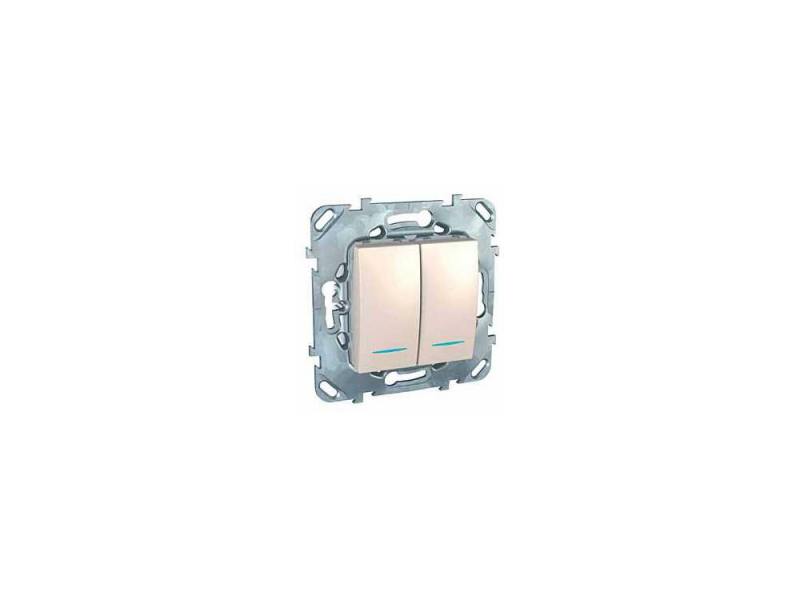 

Выключатель Schneider Electric 2-клавишный бежевый MGU5.0101.25NZD