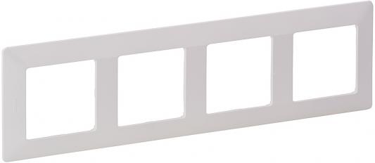 

Рамка Legrand Mosaic 4 поста белый 31613