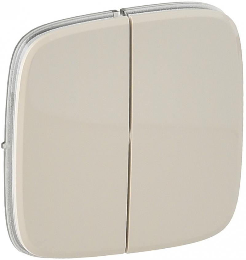 

Лицевая панель Legrand Valena Allure для выключателя 2-клавишного слоновая кость 755026