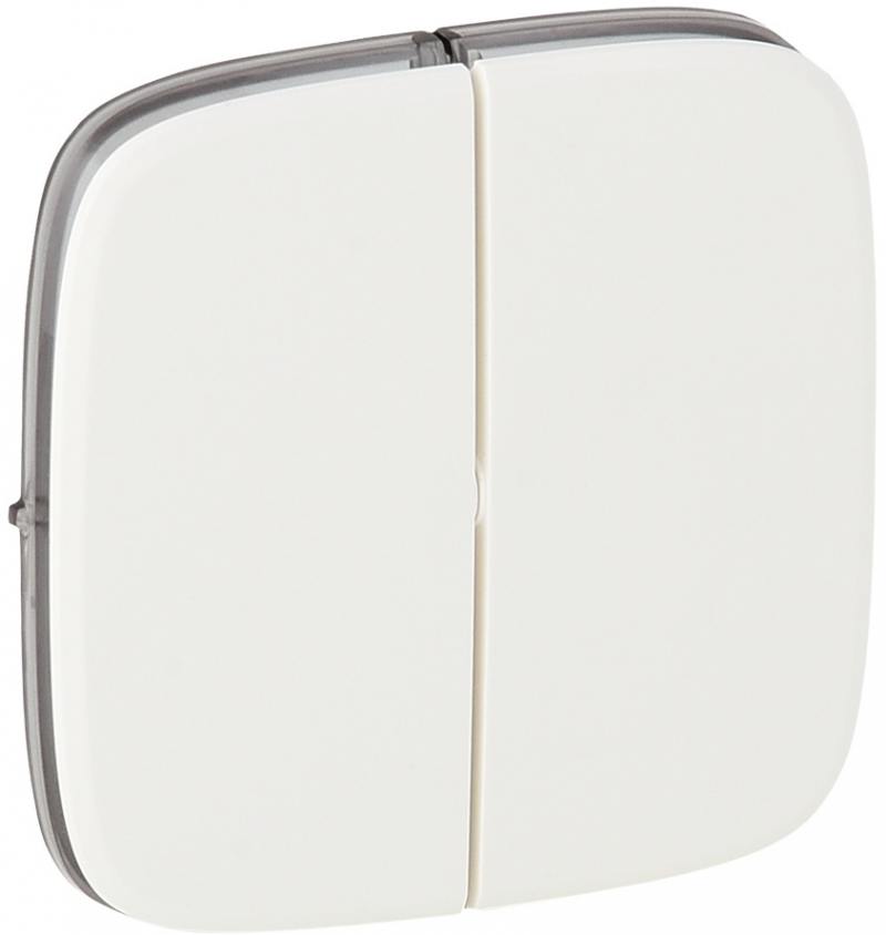 

Лицевая панель Legrand Valena Allure для выключателя 2-клавишного белый 755025
