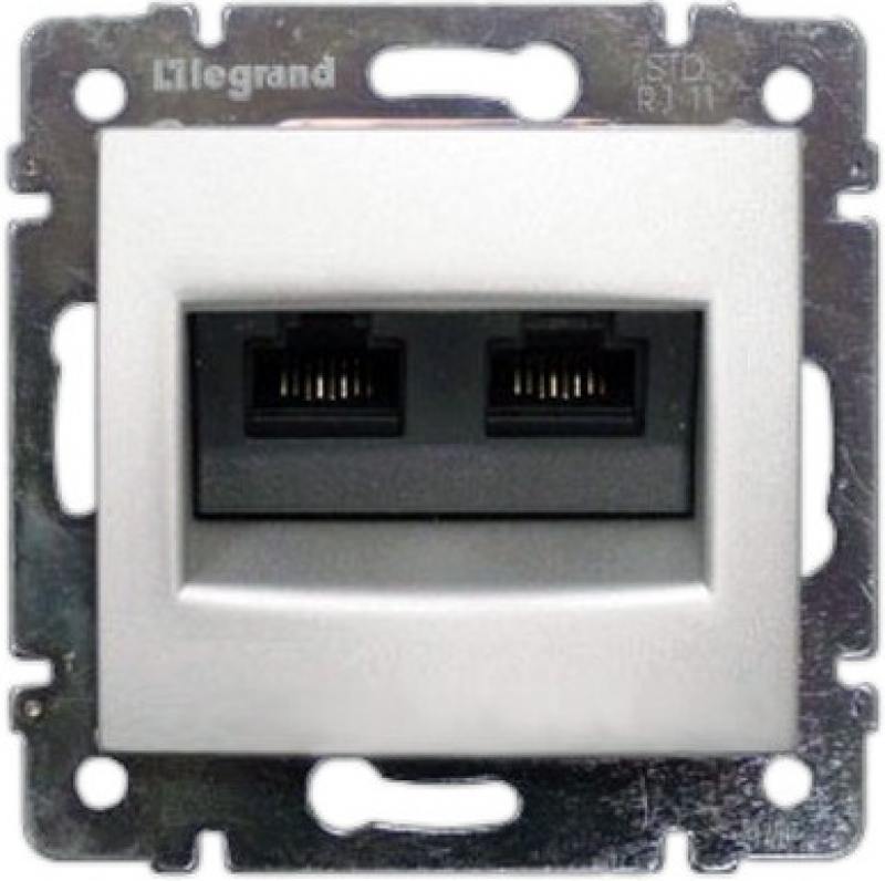 

Розетка Legrand Valena 2xRJ45 UTP алюминий 770243