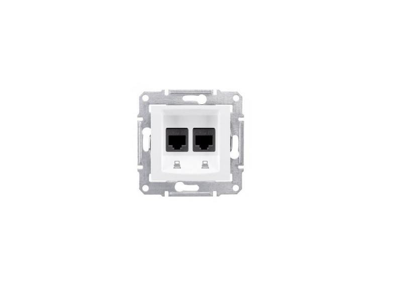 

Розетка компьютерная Schneider Electric Sedna SDN4400121 2хRJ45 кат. 5e UTP белый