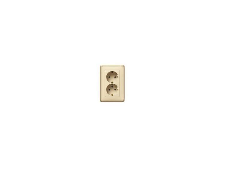 

Розетка Legrand Valena 2x2К+З слоновая кость 773727