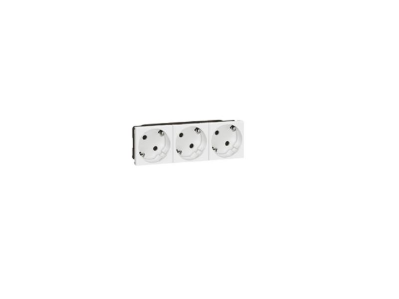 

Розетка LEGRAND Mosaic 3х2к+3 с отверстиями под 45° 77253
