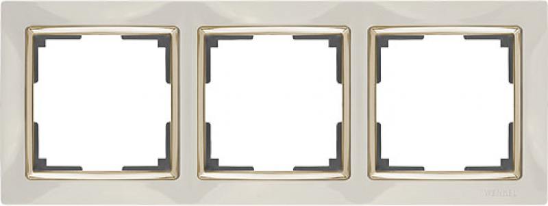

Рамка Snabb на 3 поста слоновая кость/золото WL03-Frame-03-ivory/GD 4690389083907