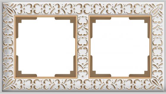 

Рамка Antik на 2 поста белое золото WL07-Frame-01 4690389099182
