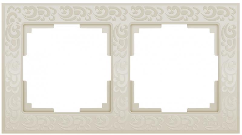 

Рамка Flock на 2 поста слоновая кость WL05-Frame-02-ivory 4690389046919