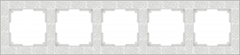 

Рамка Flock на 5 постов белая WL05-Frame-05-white 4690389059391