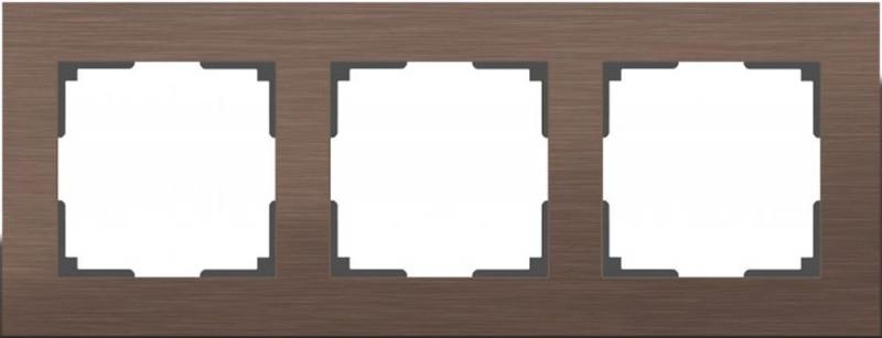 

Рамка Aluminium на 3 поста алюминий коричневый WL11-Frame-03 4690389073700