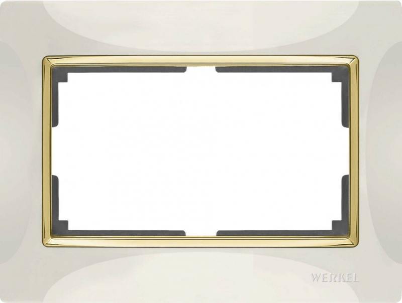 

Рамка Snabb для двойной розетки слоновая кость/золото WL03-Frame-01-DBL-ivory/GD 4690389083853