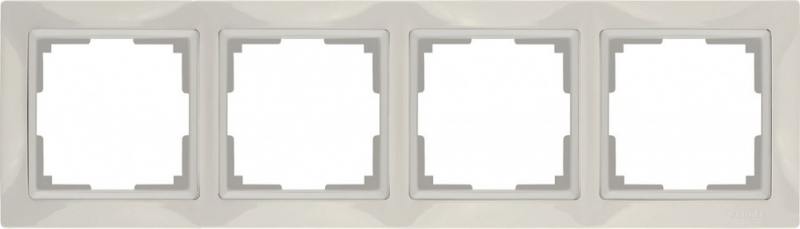 

Рамка Snabb Basic на 4 поста слоновая кость WL03-Frame-04 4690389098765
