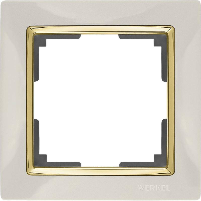

Рамка Snabb на 1 пост слоновая кость/золото WL03-Frame-01-ivory/GD 4690389083860