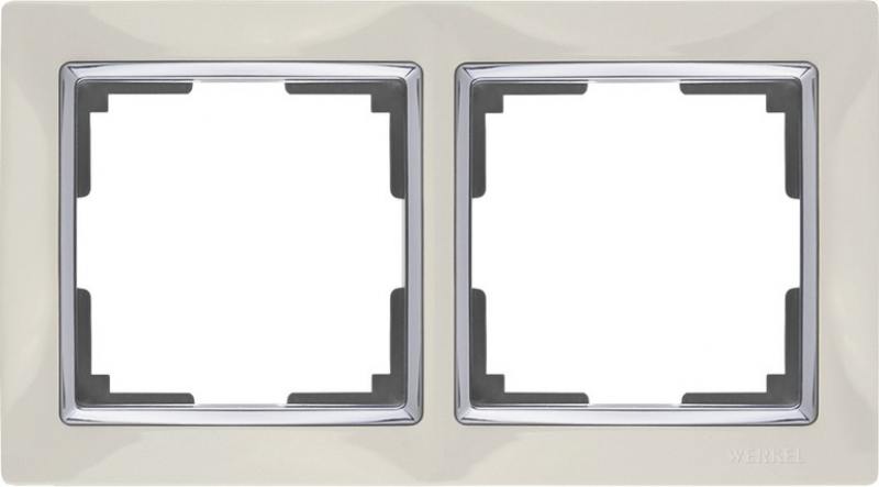 

Рамка Snabb Basic на 2 поста слоновая кость WL03-Frame-02 4690389098727