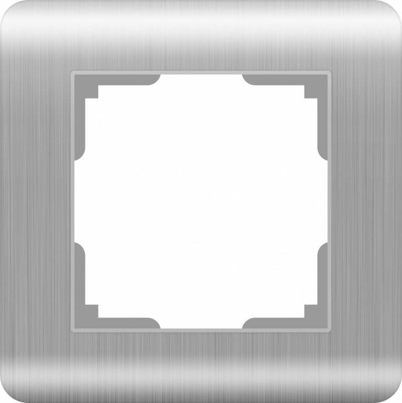 

Рамка Stream на 1 пост серебряный WL12-Frame-01 4690389076367