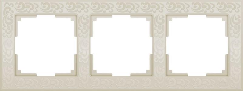 

Рамка Flock на 3 поста слоновая кость WL05-Frame-03-ivory 4690389046926