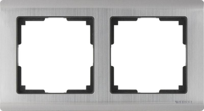 

Рамка Metallic на 2 поста глянцевый никель WL02-Frame-02 4690389045912