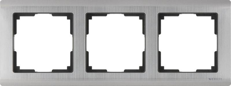 

Рамка Metallic на 3 поста глянцевый никель WL02-Frame-03 4690389045929
