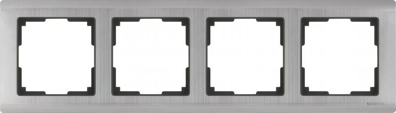 

Рамка Metallic на 4 поста глянцевый никель WL02-Frame-04 4690389045936