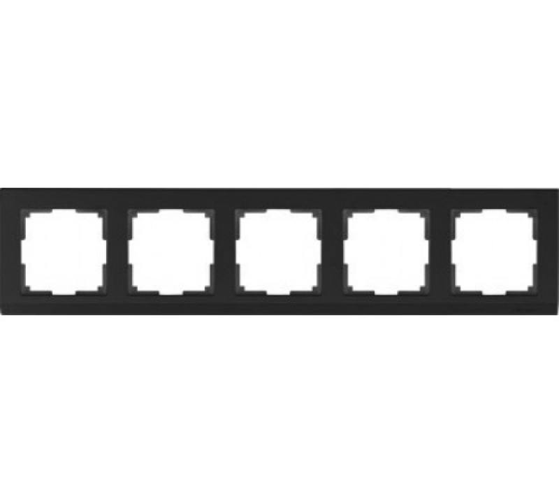 

Рамка Stark на 5 постов черный WL04-Frame-05-silver/black 4690389059353