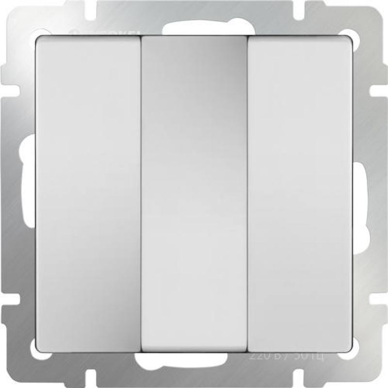 

Выключатель трехклавишный белый WL01-SW-3G 4690389073427