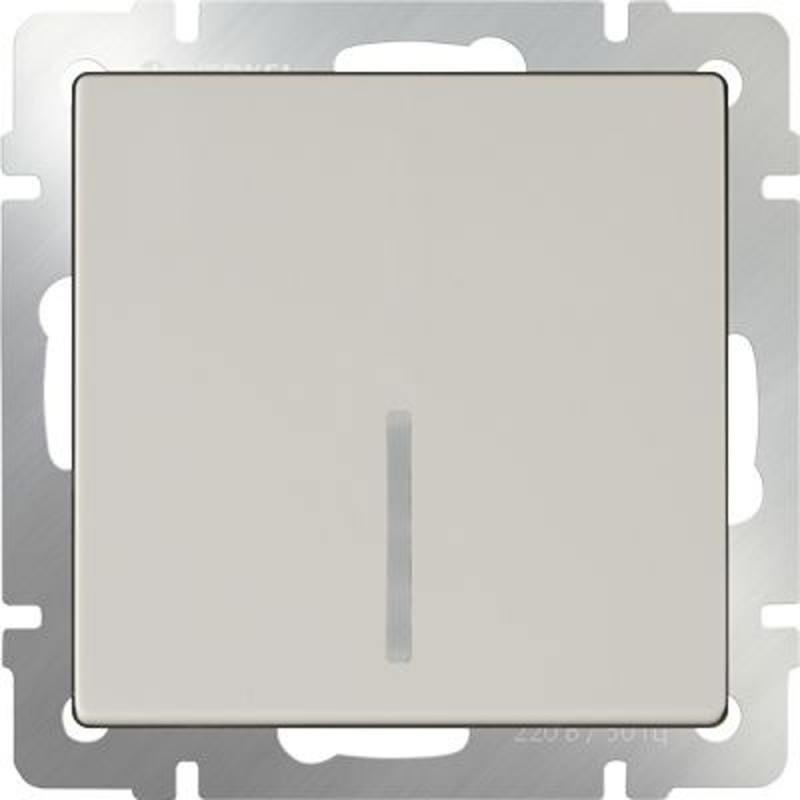 

Выключатель одноклавишный с подсветкой слоновая кость WL03-SW-1G-LED-ivory 4690389059261