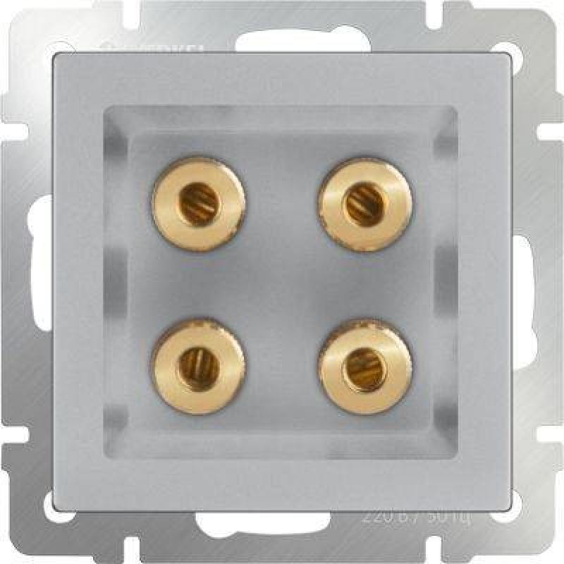 

Акустическая розетка х4 серебряный WL06-AUDIOx4 4690389059292