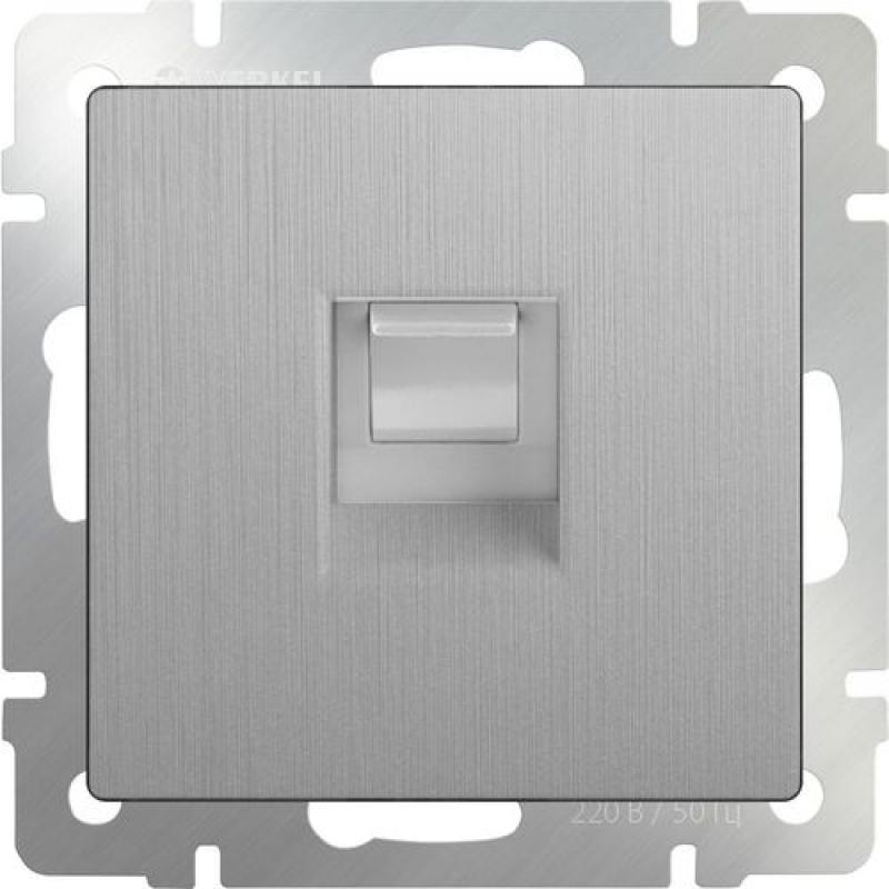 

Розетка Ethernet RJ-45 серебряная рифленая WL09-RJ-45 4690389085062