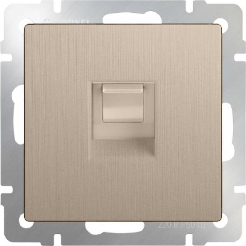 

Розетка Ethernet RJ-45 шампань рифленая WL10-RJ-45 4690389085239