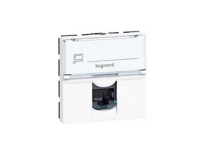 

Розетка Legrand Mosaic RJ-45 FTP кат.5e 2 модуля 76555