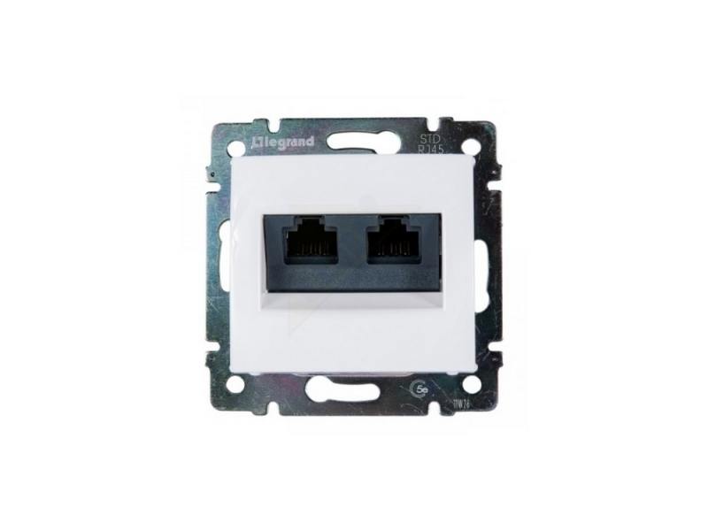 

Розетка Legrand Valena для 2хRJ45 кат.6 UTP белый 774247