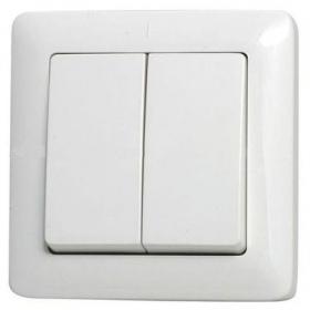 

Выключатель WESSEN VS56-234-B ХИТ белый 2-клавишный 6А скрытый монтаж