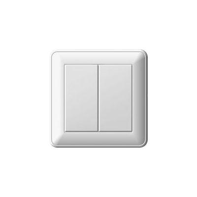 

Выключатель WESSEN VS516-252-18 59 Белый 2-клавишный 16А сх.5 в сборе с рамкой