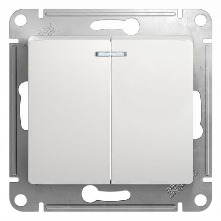 

Механизм выключателя SCHNEIDER ELECTRIC GSL000153 Glossa 2-кл. с подсвет. бел.