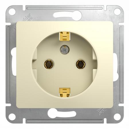 

Механизм розетки SCHNEIDER ELECTRIC GSL000243 Glossa 1-м с заземл. беж.