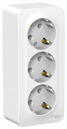 

Розетка SCHNEIDER ELECTRIC BLNRA010311 Blanca 3-м оп 16А 250В без шторок с заземл. изол. пласт.