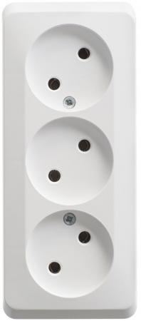 

Розетка SCHNEIDER ELECTRIC 401795 тройная без заземления без шторок 16А 250B. БЕЛЫЙ. Россия