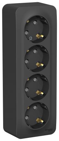 

Розетка SCHNEIDER ELECTRIC BLNRA011416 Blanca 4-м оп 16А 250В защ. шторки c заземл. изол. пласт.