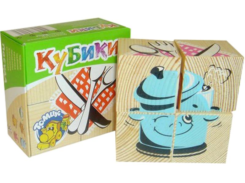 

Кубики Томик Посуда 4 шт 3333-4