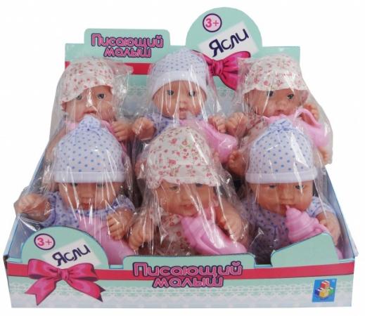 

Пупс 1Toy Ясли "Плачущий Малыш" с бутыл.,6 звуков,26 см,2 в.,6шт.в д-боксе