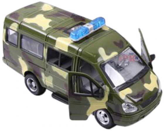 

Инерционная машинка Play Smart Автопарк со светом и звуком. откр. дверь, Газель 3221 военная 23см