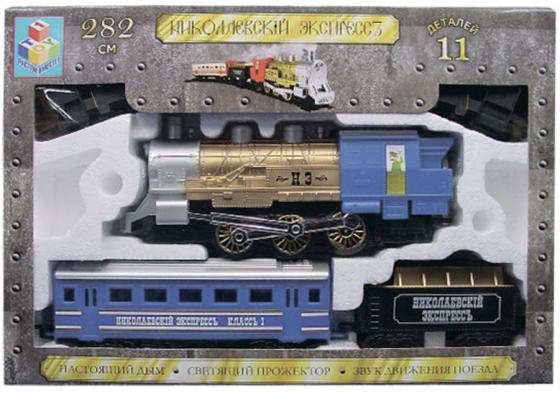 

Железная дорога 1toy "Николаевский Экспресс"282см.,11дет.,круг.,дым,свет,паровоз,тендер,1ваг.(IC 22с