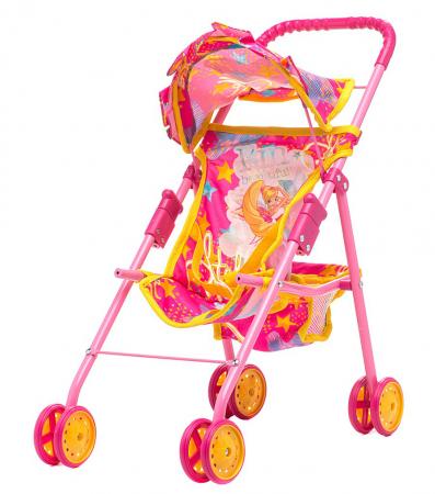 

Коляска для кукол 1toy Winx мет.каркас, 47,5х25х55см, красная